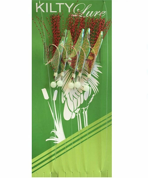 Sea Fishing Kilty P/N Pearl Red Flasher 1/0 3 Sea Fishing Kilty P/N Pearl Red Flasher 1/0